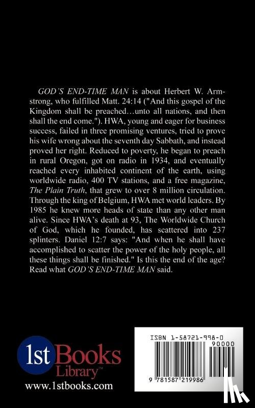 Waitz, J. P. - God's End-time Man