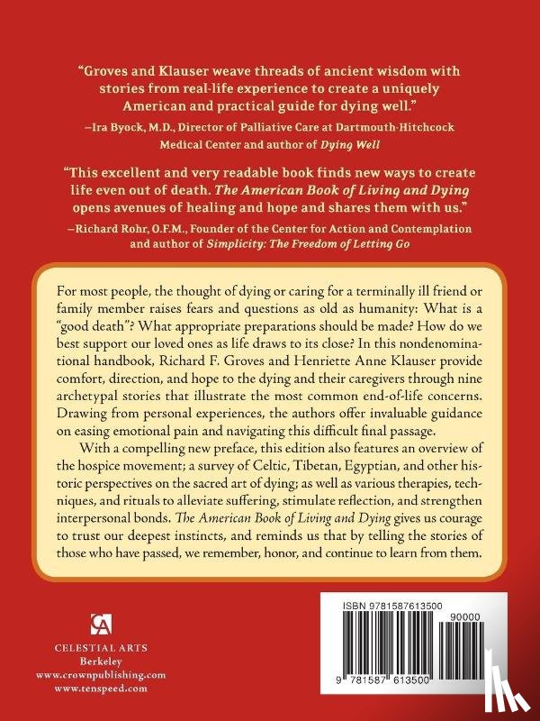 Groves, Richard F., Klauser, Henriette Anne - The American Book of Living and Dying