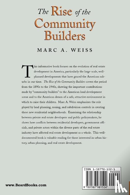 Weiss, Marc A. - The Rise of the Community Builders