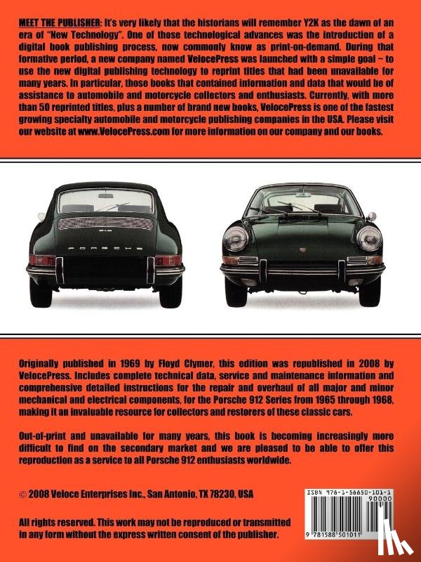 Clymer, Floyd - Porsche 912 Workshop Manual 1965-1968