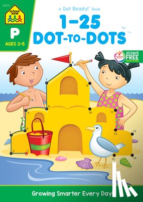 Zone, School - School Zone Numbers 1-25 Dot-To-Dots Workbook