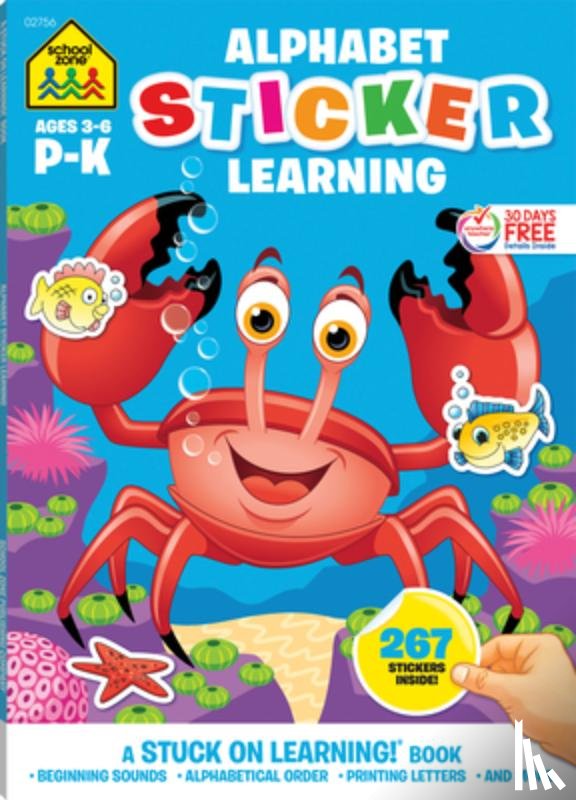 Zone, School - School Zone Alphabet Sticker Learning Workbook