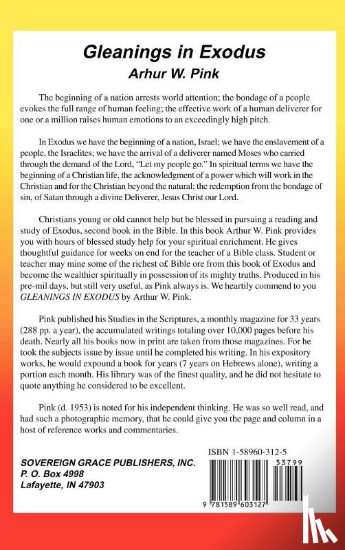 Pink, Arthur W - Gleanings in Exodus