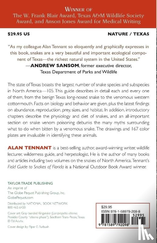 Tennant, Alan - Lone Star Field Guide to Texas Snakes