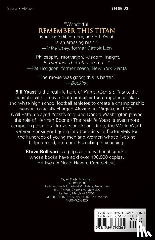 Sullivan, Steve - Remember This Titan: The Bill Yoast Story
