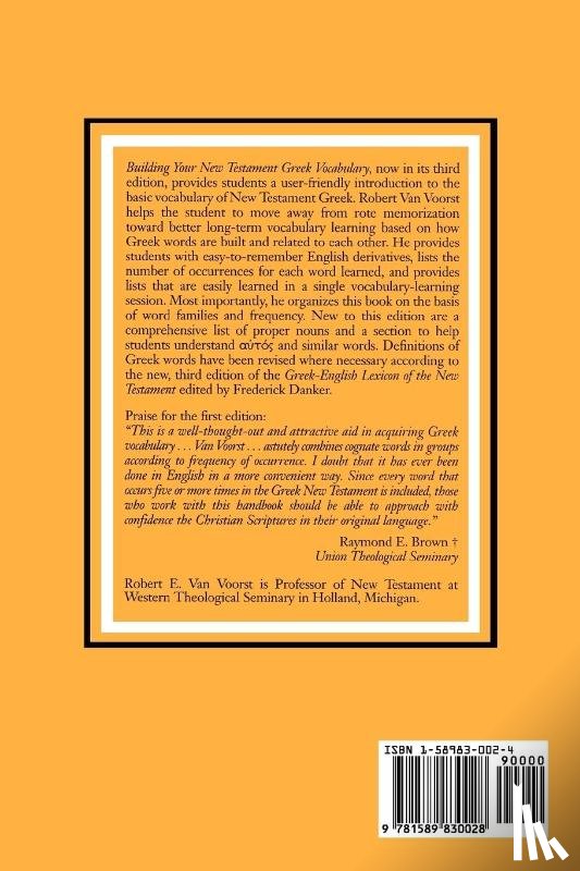 Van Voorst, Robert E. - Building Your New Testament Greek Vocabulary, Third Edition