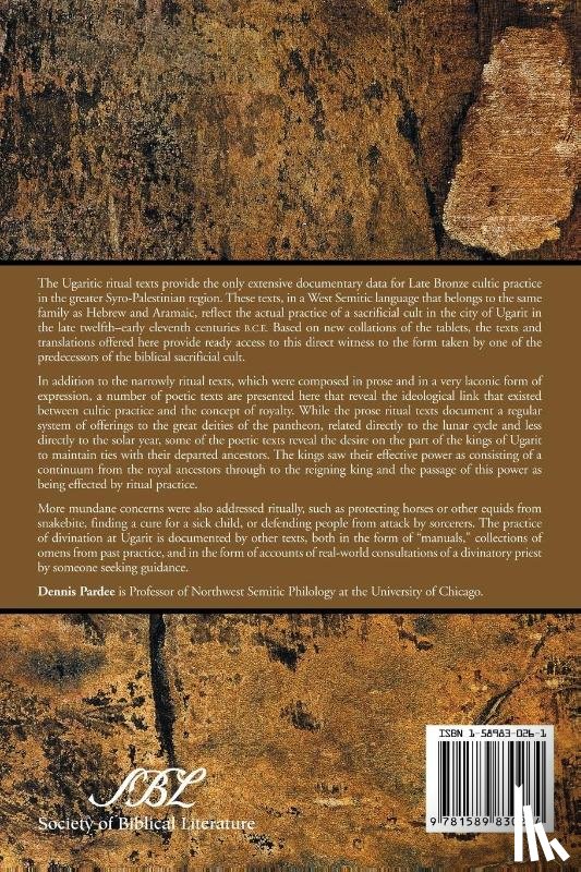 Pardee, Dennis - Ritual and Cult at Ugarit