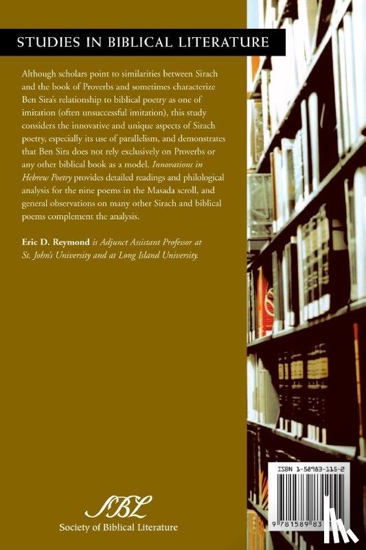 Reymond, Eric D. - Innovations in Hebrew Poetry