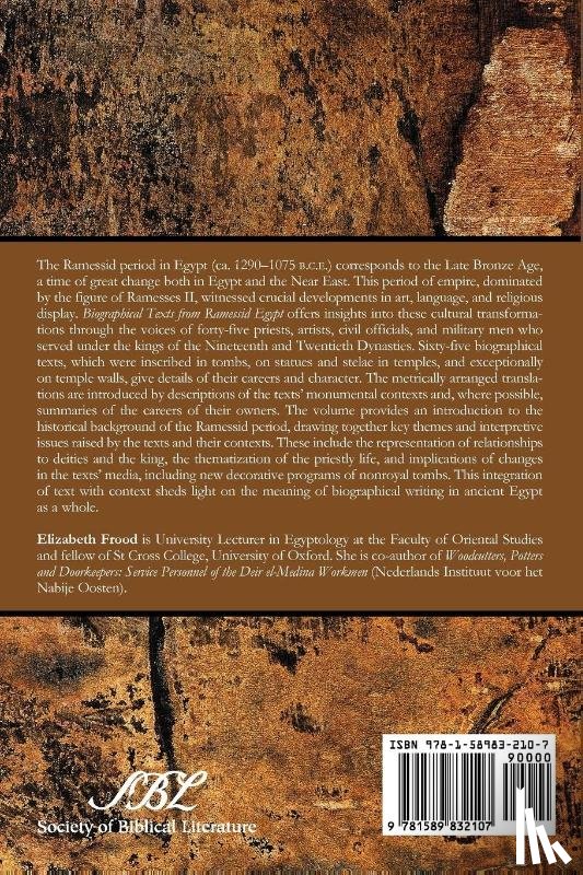 Frood, Elizabeth - Biographical Texts from Ramessid Egypt