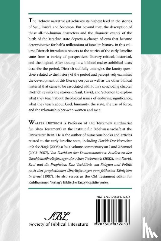 Dietrich, Walter - The Early Monarchy in Israel