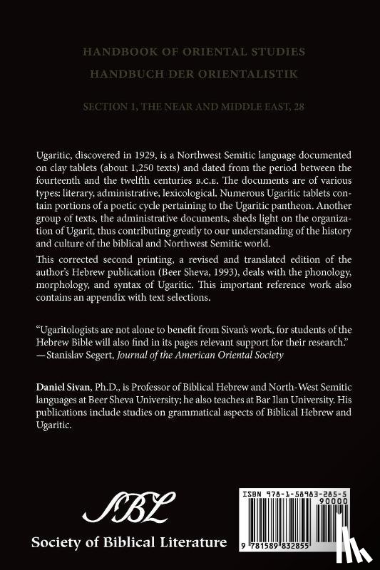 Sivan, Daniel - A Grammar of the Ugaritic Language