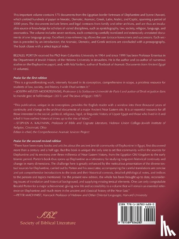 Porten, Bezalel - The Elephantine Papyri in English