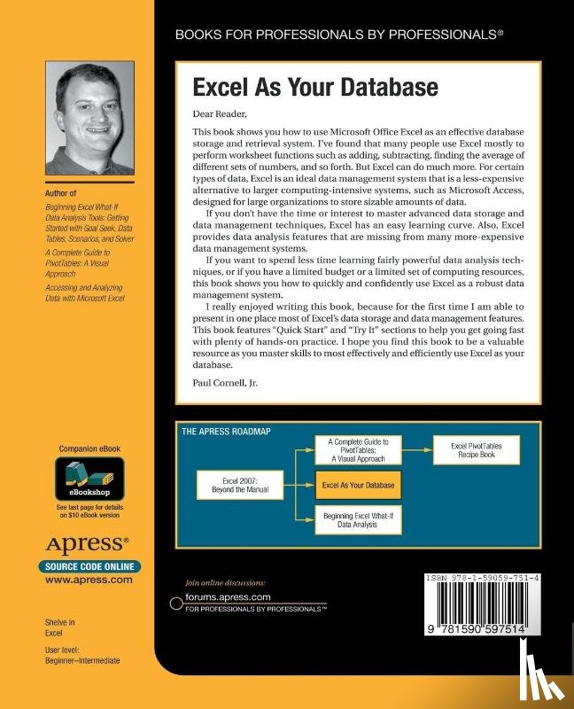 Cornell, Paul - Excel as Your Database