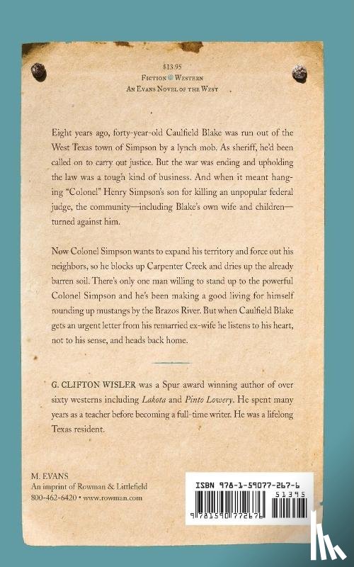 Wisler, G. Clifton - The Return of Caulfield Blake