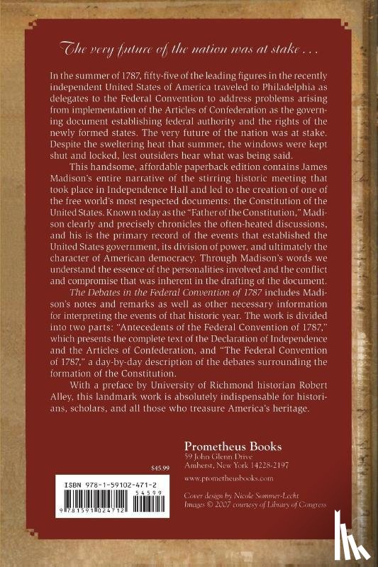 Madison, James - The Debates in the Federal Convention of 1787