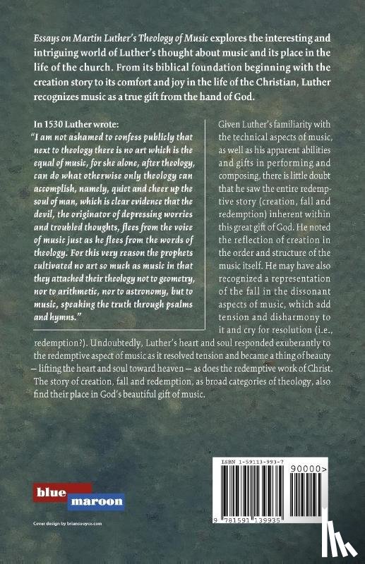 Sooy, Mark - Essays on Martin Luther's Theology of Music