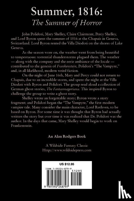 Polidori, John, Planche, J R - Polidori's Vampyre by John Polidori, Fiction, Horror