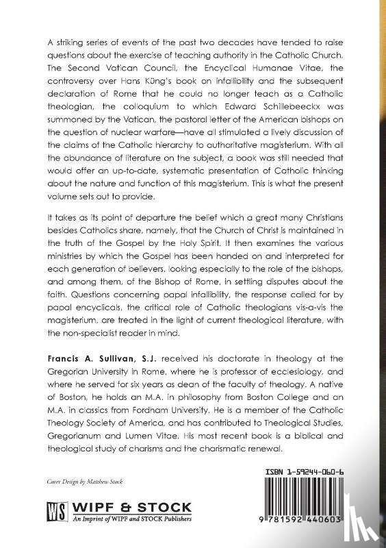 Sullivan, Francis A. Sj - Magisterium