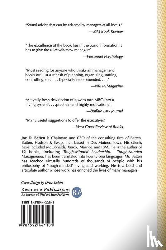 Batten, Joe D - Tough-Minded Management