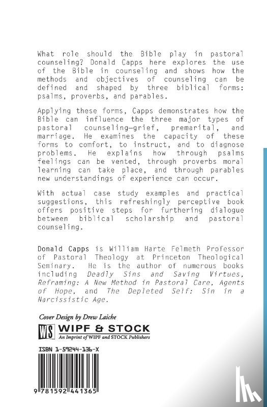 Capps, Donald - Biblical Approaches to Pastoral Counseling
