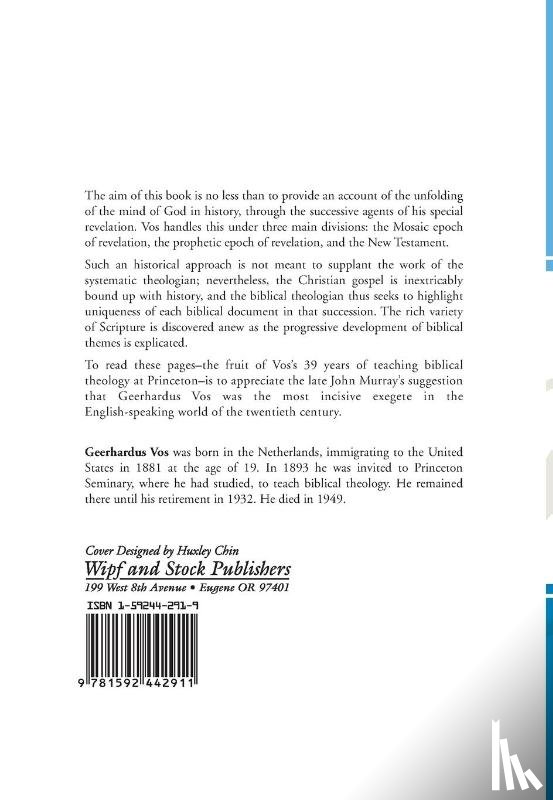 Vos, Geerhardus - Biblical Theology