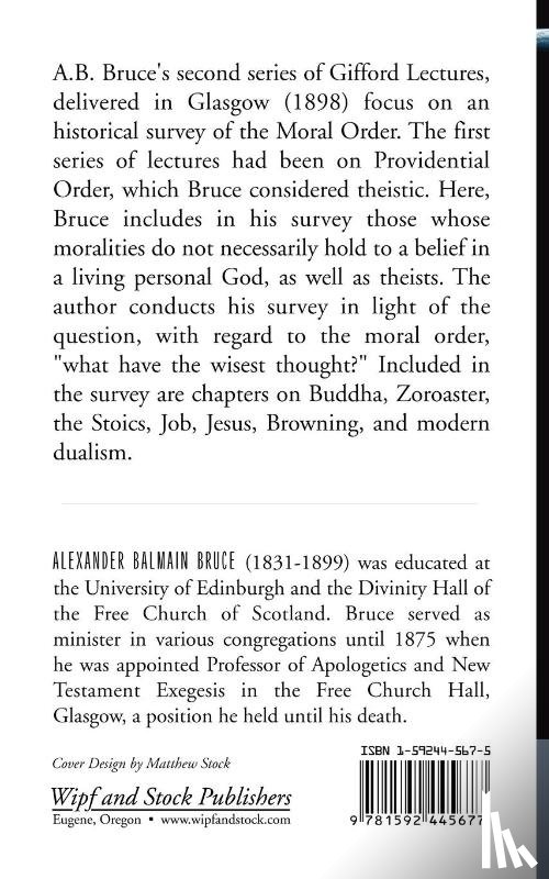 Bruce, A. B. - Moral Order of the World