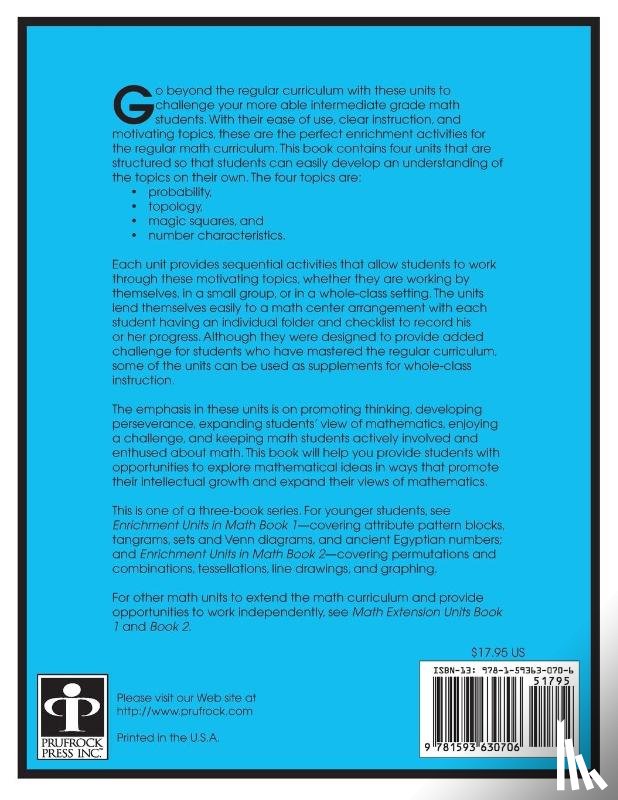 Dianne Draze, Draze - Enrichment Units in Math Book 3