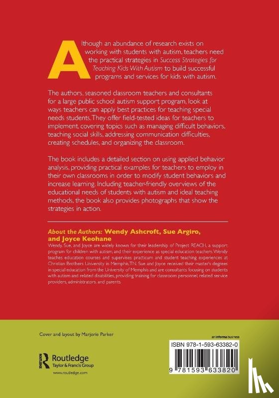 Ashcroft, Wendy, Argiro, Sue, Keohane, Joyce - Success Strategies for Teaching Kids With Autism