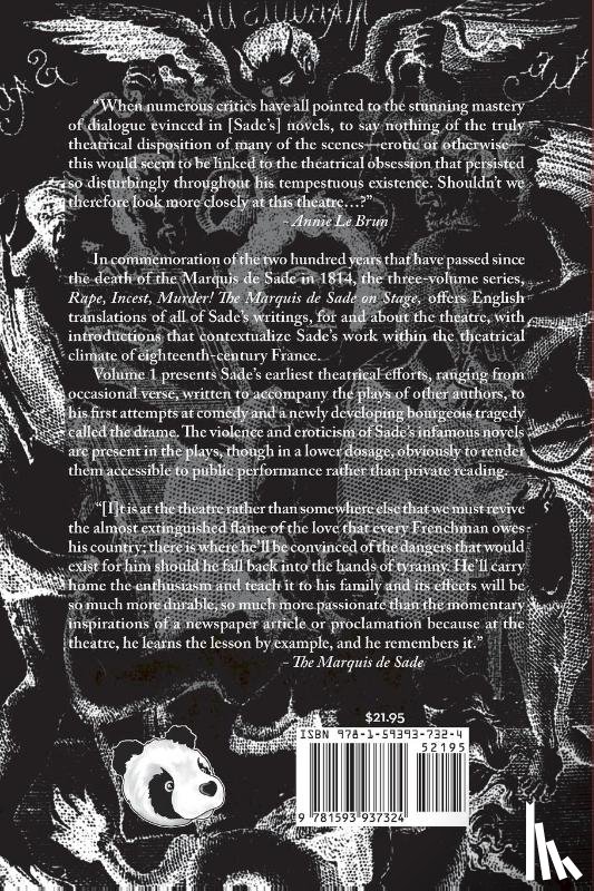 Franceschina, Professor Emeritus of Music John (Pennsylvania State University) - Rape, Incest, Murder! the Marquis de Sade on Stage Volume One