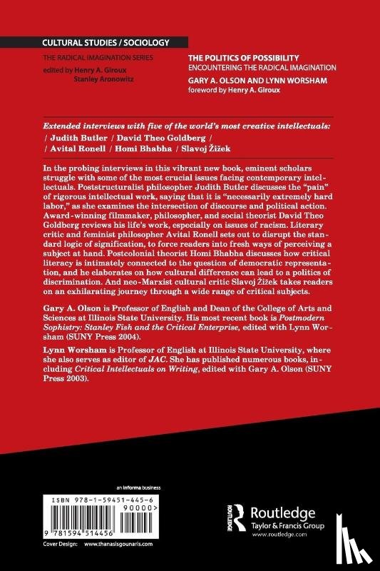 Olson, Gary A., Worsham, Lynn, Giroux, Henry A. - Politics of Possibility