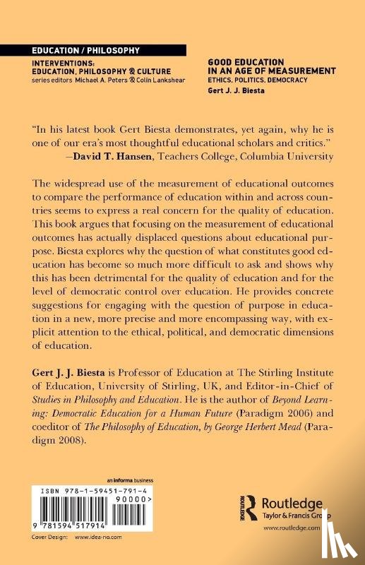 Biesta, Gert J. J. - Good Education in an Age of Measurement