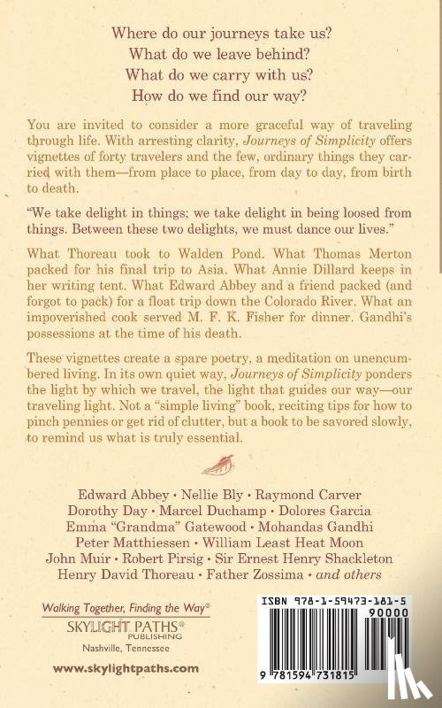  - Journeys of Simplicity