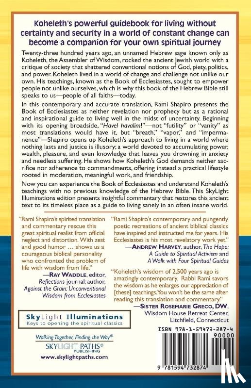 Shapiro, Rabbi Rami (Rabbi Rami Shapiro) - Ecclesiastes