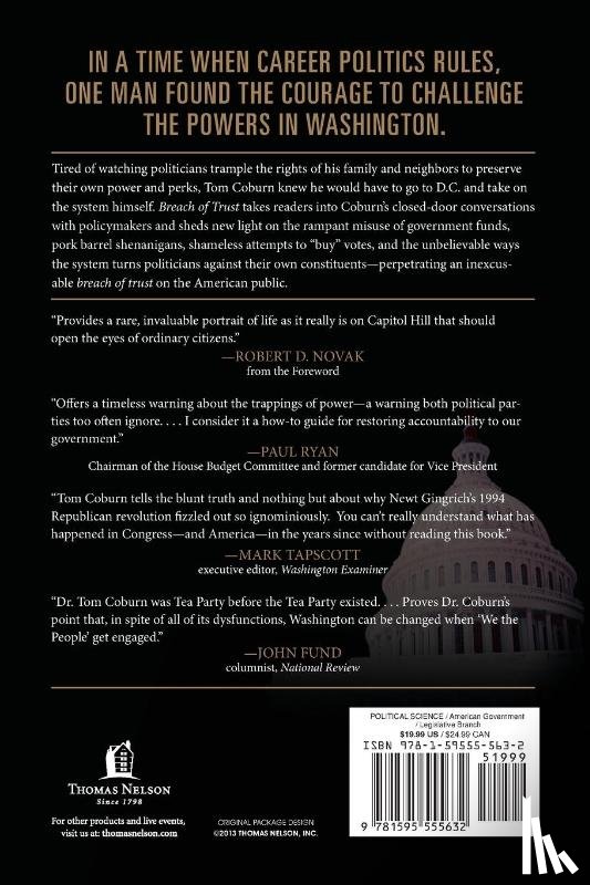 Coburn, Senator Tom, Hart, John - Breach of Trust
