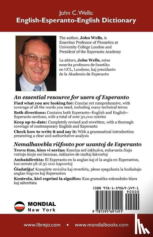 Wells, John Christopher, Wells, J C - English-Esperanto-English Dictionary (2010 Edition)
