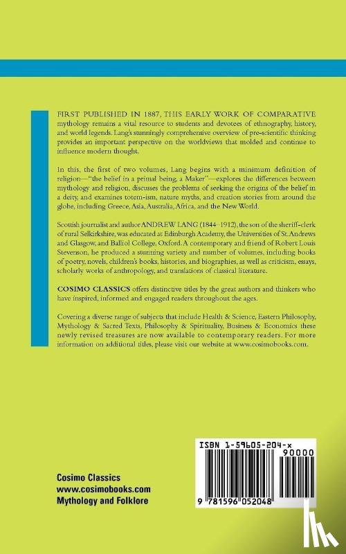 Lang, Andrew - Myth, Ritual & Religion - Volume 1