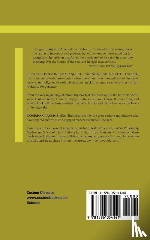 Plunket, Emmeline - Calendars and Constellations of the Ancient World