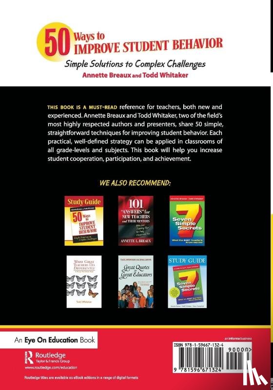 Whitaker, Todd (Indiana State University, Breaux, Annette (Education Speakers Group; Internationally-Recognized Author - 50 Ways to Improve Student Behavior