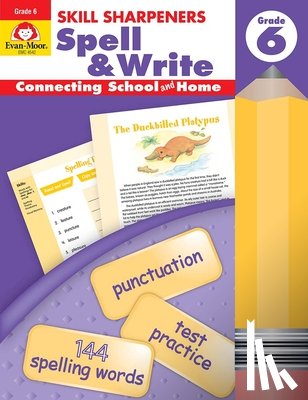 Evan-Moor Educational Publishers - Skill Sharpeners: Spell & Write, Grade 6 Workbook