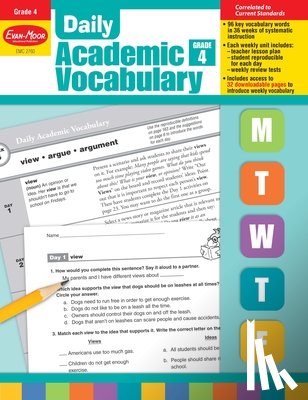 Evan-Moor Educational Publishers - Daily Academic Vocabulary, Grade 4 Teacher Edition