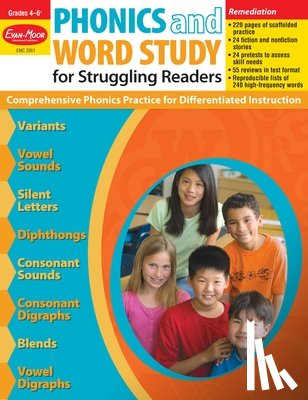 Evan-Moor Educational Publishers - Phonics and Word Study for Struggling Readers, Grade 4 - 6 + Teacher Resource