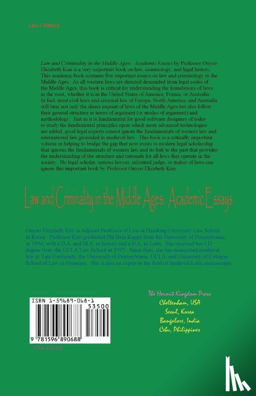 Kim, Onyoo - Law and Criminality in the Middle Ages