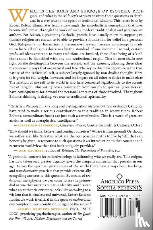 Bolton, Robert (Rutgers University) - Self and Spirit