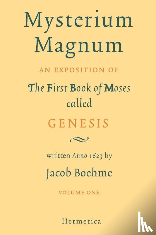 Boehme, Jacob, Bohme, Jakob, Beohme, Jakob - Mysterium Magnum