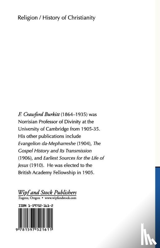 Burkitt, F. Crawford - Early Eastern Christianity
