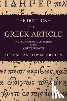 Middleton, Thomas F - The Doctrine of the Greek Article