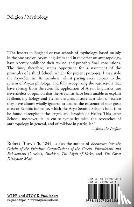 Brown, Robert - Semitic Influence in Hellenic Mythology