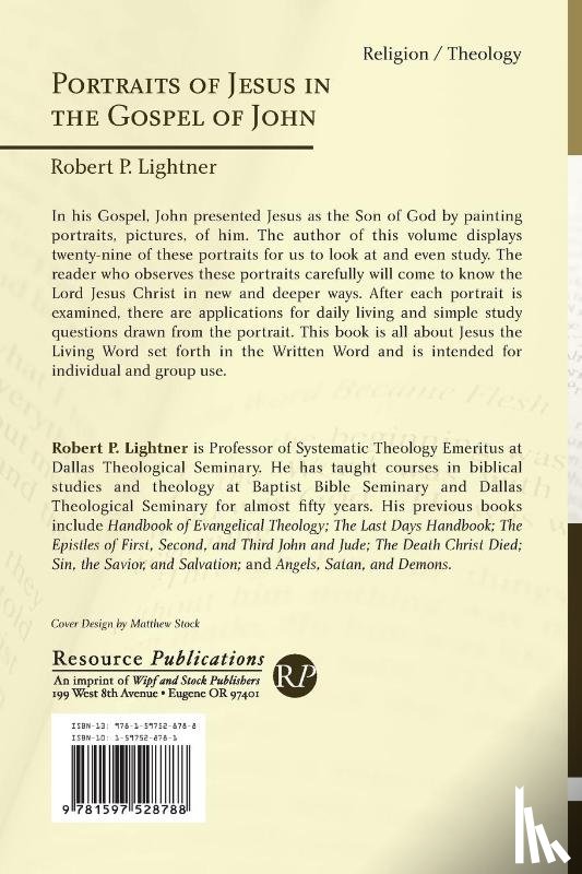Lightner, Dr Robert P - Portraits of Jesus in the Gospel of John