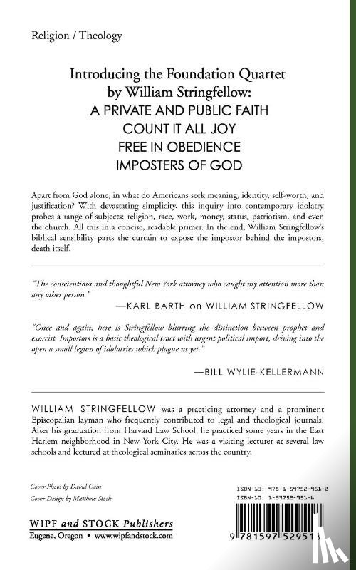 Stringfellow, William - Imposters of God