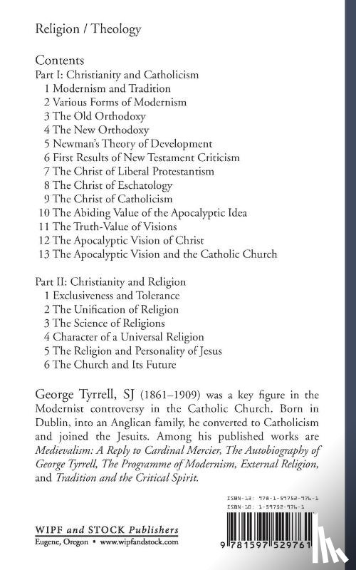 Tyrrell, George - Christianity at the Cross-Roads